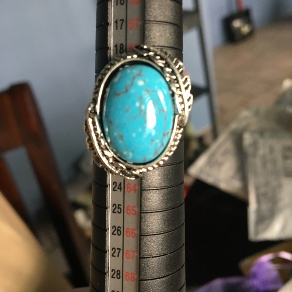 Other - Antique 925 Sterling Silver Turquoise Ring - 7.5